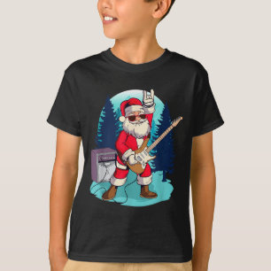 Camisetas de Santa Claus para guitarristas regalo