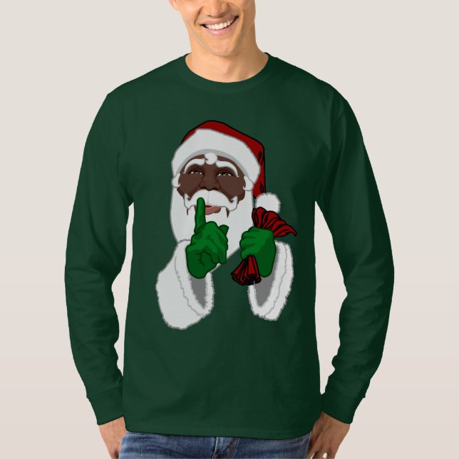 Camisetas de Santa del negro de la camisa de Papá (Anverso)