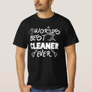 camisetas de servicio de limpieza de Word
