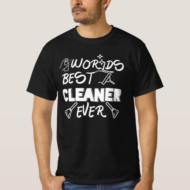 camisetas de servicio de limpieza de Word (Anverso)