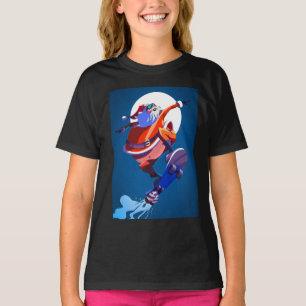 CAMISetas DE SKATEBOARD SANTA CLAUS PATINETA