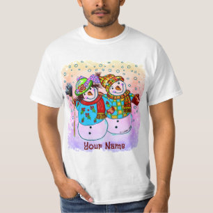 Camisetas de Snowman Couple