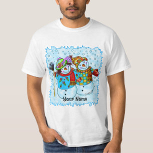 Camisetas de Snowman Couple