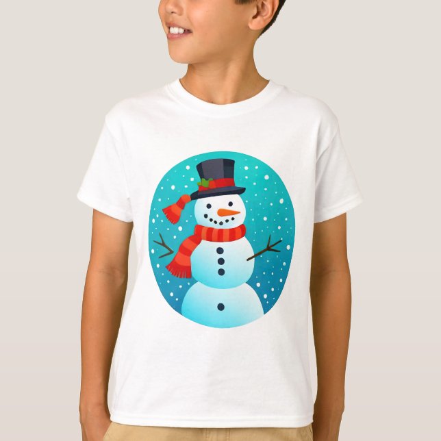 Camisetas de Snowman para navidades (Anverso)