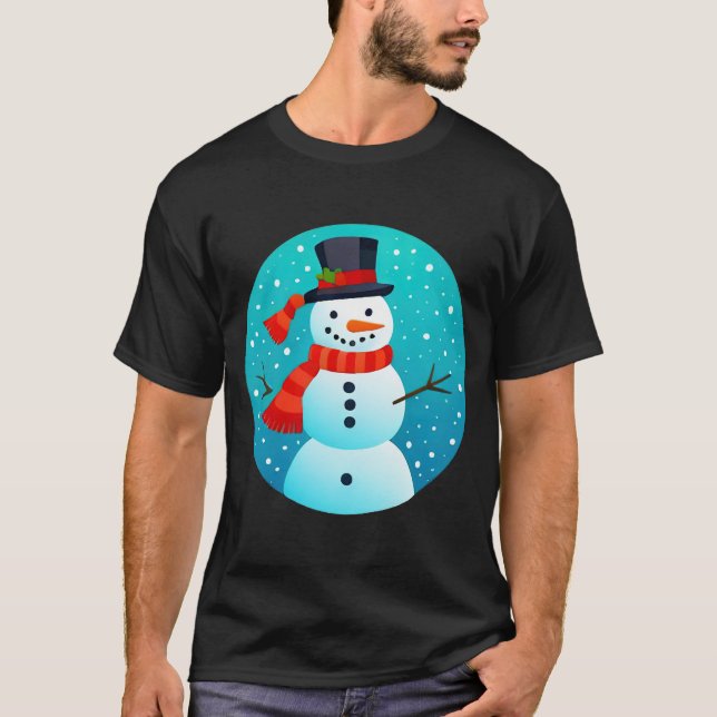 Camisetas de Snowman para navidades (Anverso)