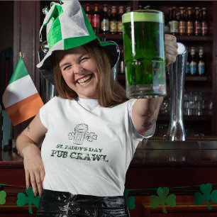 Camisetas de St. Patrick's Day Pub Crawl