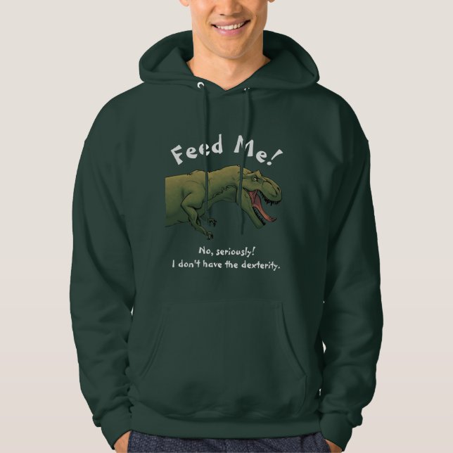 Camisetas de sudadera de los hombres de los dinosa (Anverso)