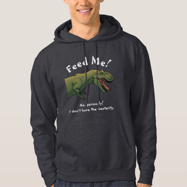Camisetas de sudadera de los hombres de los dinosa (Anverso)