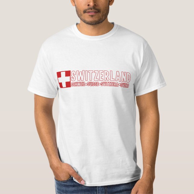 CAMISETAS de SUIZA - elegir estilo y color (Anverso)