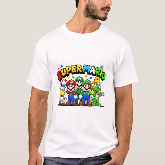 Camisetas de Super Mario - Guay Tees para niños y  (Anverso)