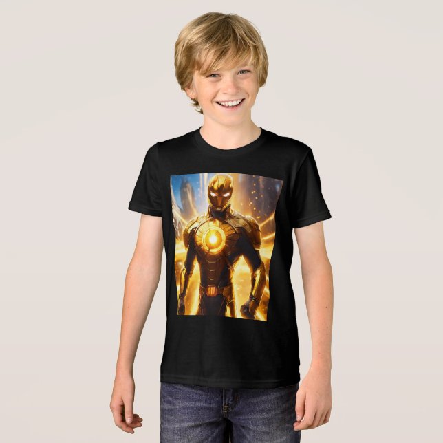 Camisetas de superhéroe heroico para niños (Anverso Completo)