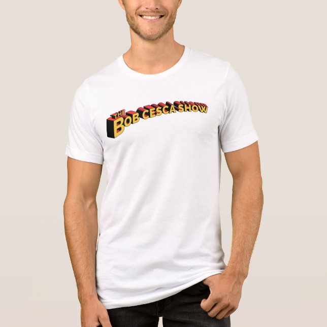 Camisetas de superhéroes del programa de Bob Cesca (Anverso)