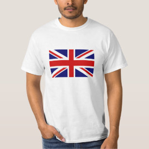 Camisetas de T con la bandera británica de Jack