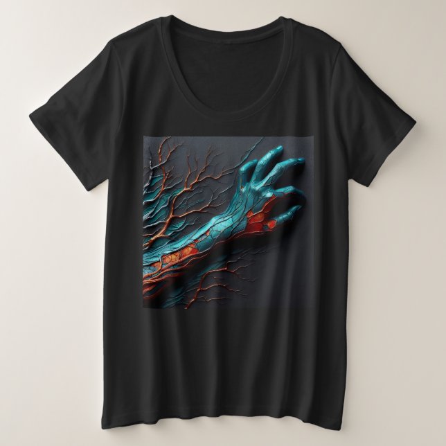 Camisetas De Tamaño Más Mujeres Con Expresión Art  (Anverso del diseño)