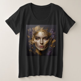 Camisetas De Tamaño Más Mujeres Con Expresión Art 