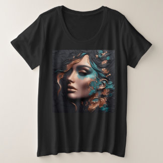 Camisetas De Tamaño Más Para Mujeres Con Expresión