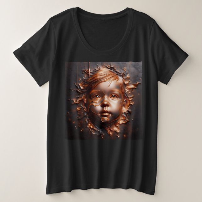 Camisetas De Tamaño Y Mujeres Con Expresión De Art (Anverso del diseño)