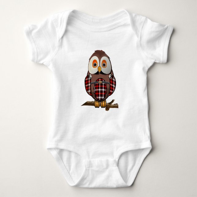 Camisetas de tartán de Búho escocés (Anverso)