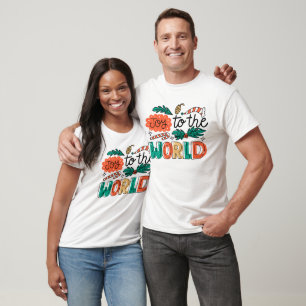 camisetas de té Alegría al mundo Feliz Navidad
