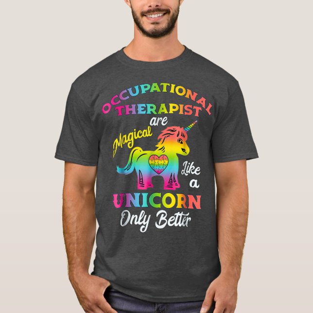 Camisetas de Terapia Ocupacional Unicorn OT Gifts (Anverso)