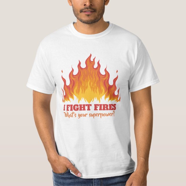 camisetas de texto de personalizado FIREFIGHTER (Anverso)