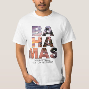 camisetas de texto personalizado BAHAMAS