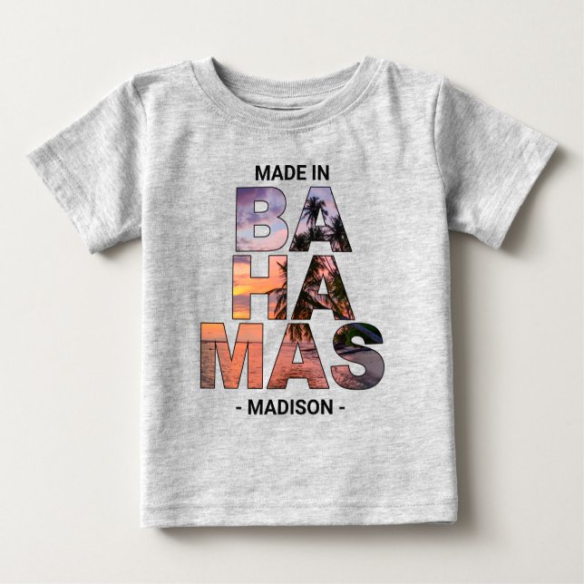 camisetas de texto personalizado BAHAMAS (Anverso)
