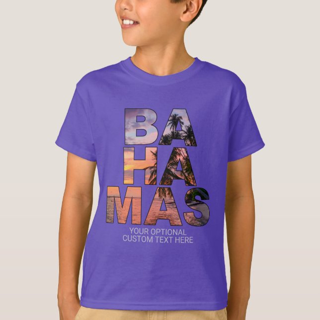 camisetas de texto personalizado BAHAMAS (Anverso)