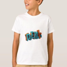 Camisetas de texto vibrantes en 3D personalizado