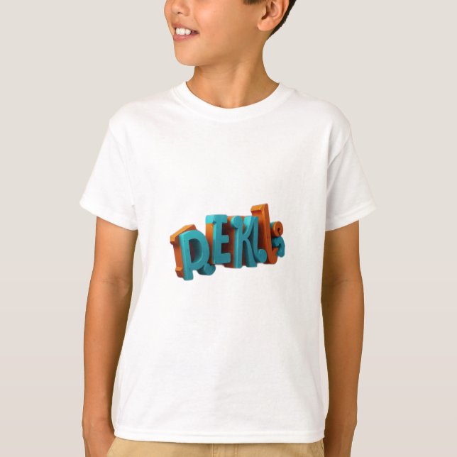 Camisetas de texto vibrantes en 3D personalizado (Anverso)