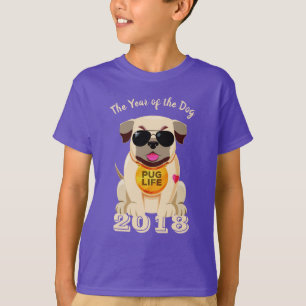 Camisetas de texto y chaquetas de Pug Life persona