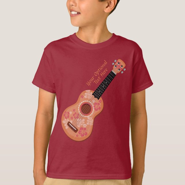 Camisetas de texto y chaquetas de Ukulele personal (Anverso)