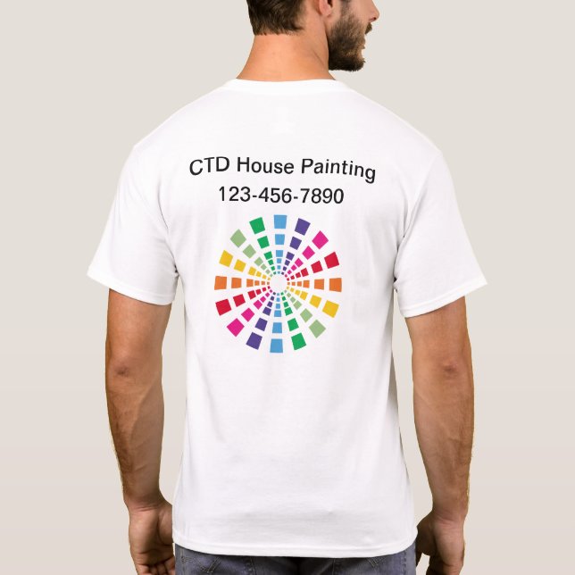 Camisetas de trabajo con logotipos de empresas de  (Reverso)