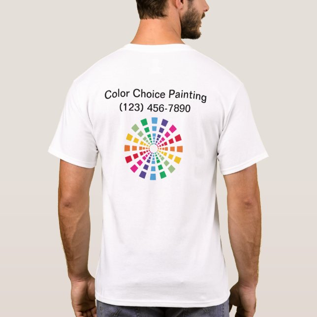 Camisetas de trabajo con logotipos de empresas de  (Reverso)