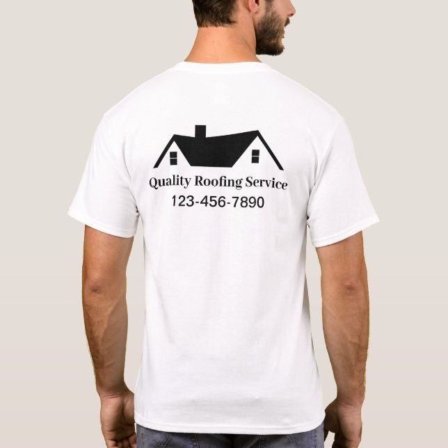 Camisetas de trabajo con logotipos de los logotipo (Reverso)