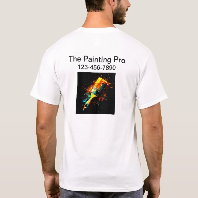 Camisetas De Trabajo De Logotipos Comerciales Para (Reverso)