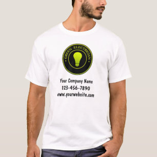 Camisetas de trabajo de plantilla de logotipo elé