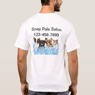 Camisetas de trabajo del mascota Salon