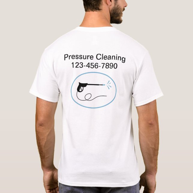 Camisetas De Trabajo Del Personal De Limpieza Y La (Reverso)