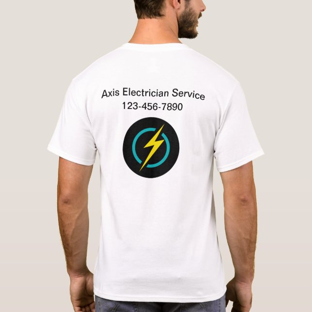 Camisetas de Trabajo del Personal Eléctrico (Reverso)