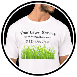 Camisetas de trabajo simples de Lawn Service<br><div class="desc">El servicio de jardín trabaja con camisetas en un diseño sencillo con imagen gráfica de césped y diseño mínimo que usted puede personalizar en línea. Diseñado para un servicio de césped, paisajistas o tripulación de mantenimiento de terrenos para un equipo de propiedad comercial. Proporcionar estos camisetas de trabajo a su...</div>