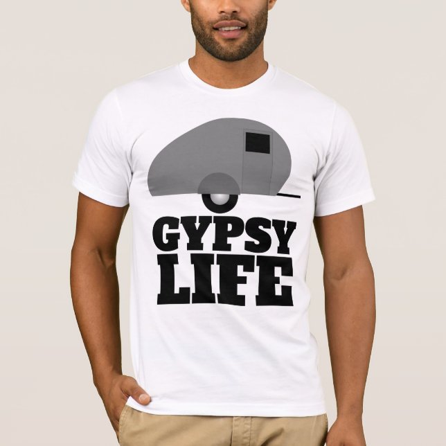 CAMISETAS DE TRAILER DEL CAMPER DE VIDA DE GIPSY (Anverso)