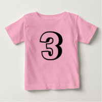 Camisetas de tres (3) años para niños pequeños