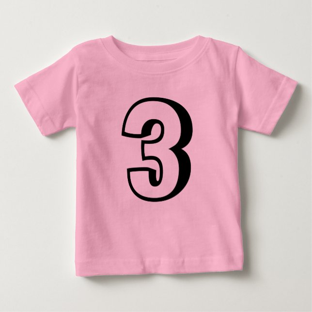 Camisetas de tres (3) años para niños pequeños (Anverso)