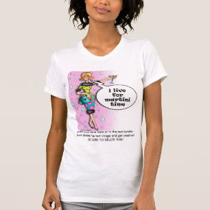 Camisetas de Twofer - diva de Martini del lunar