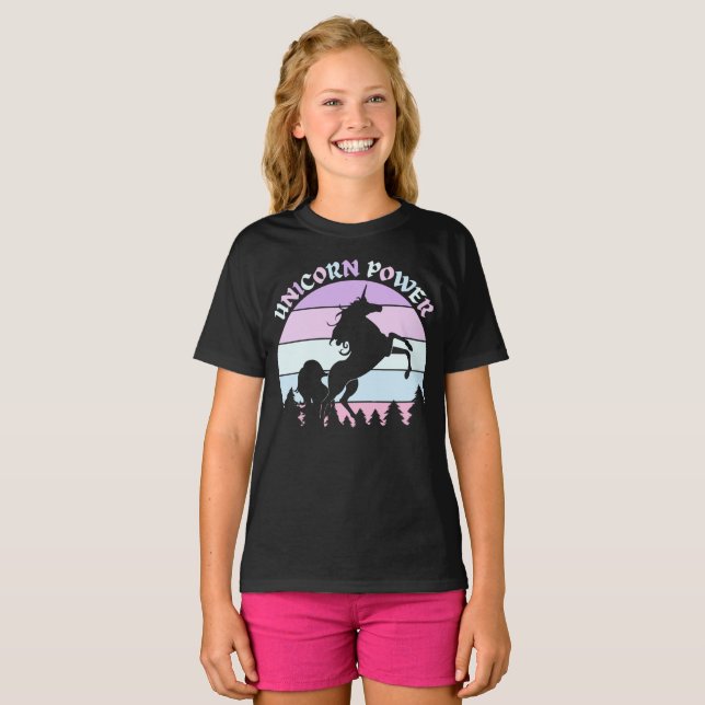 Camisetas de Unicorn Power Fun Kids (Anverso completo)