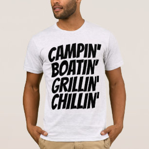 Camisetas de verano divertidas, CAMPAMENTO EN BARC