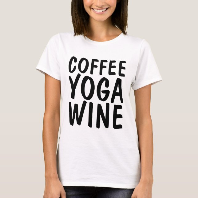Camisetas de VINO COFFEE YOGA (Anverso)