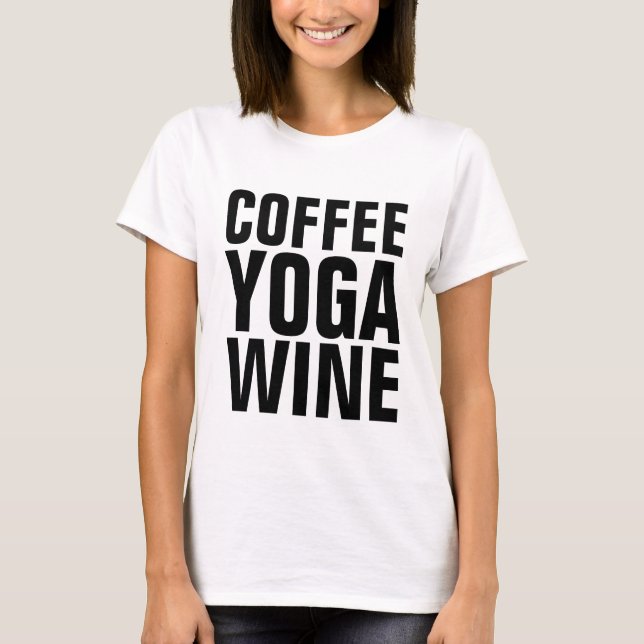 Camisetas de VINO COFFEE YOGA (Anverso)