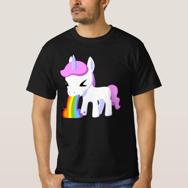 CAMISETAS DE VÓMITO DE LLUVIA UNICORN (Anverso)